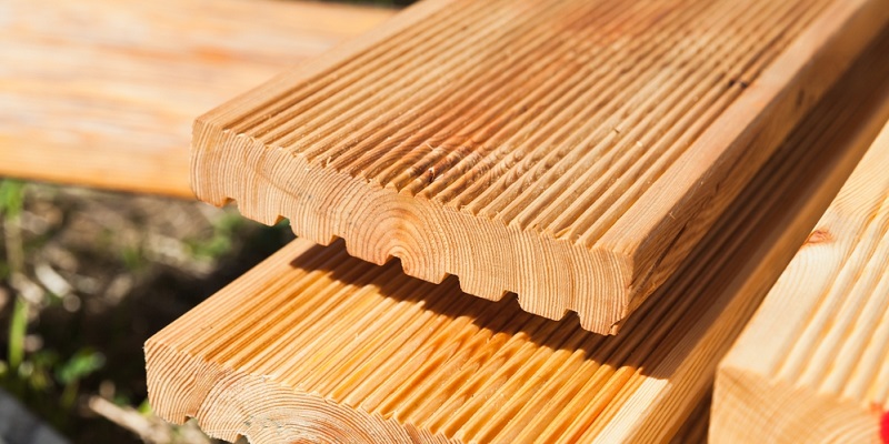 stacked,larch,deck,boards,,close,up,outdoor,photo
